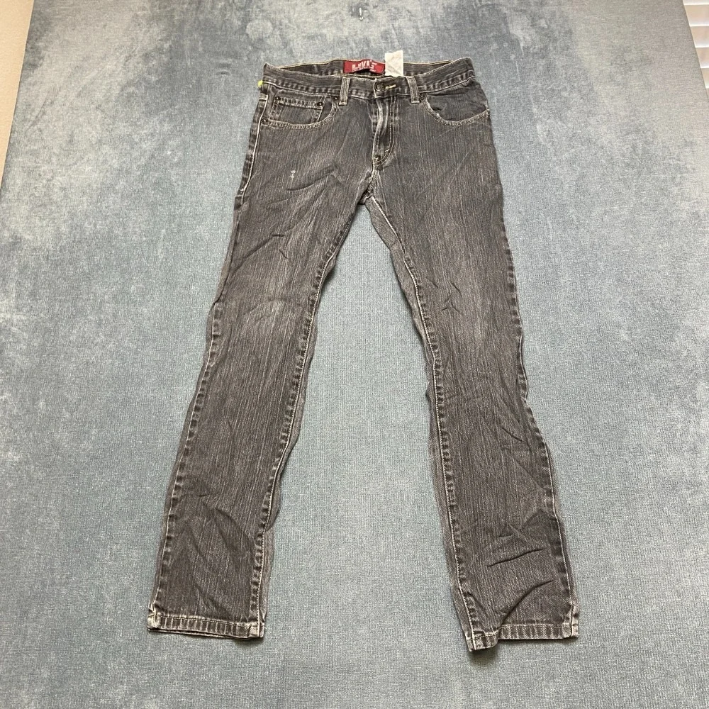 VTG Levi's 510 Jeans Boys 18 Reg 29x29 Gray Denim Cotton Stretch Super Skinny